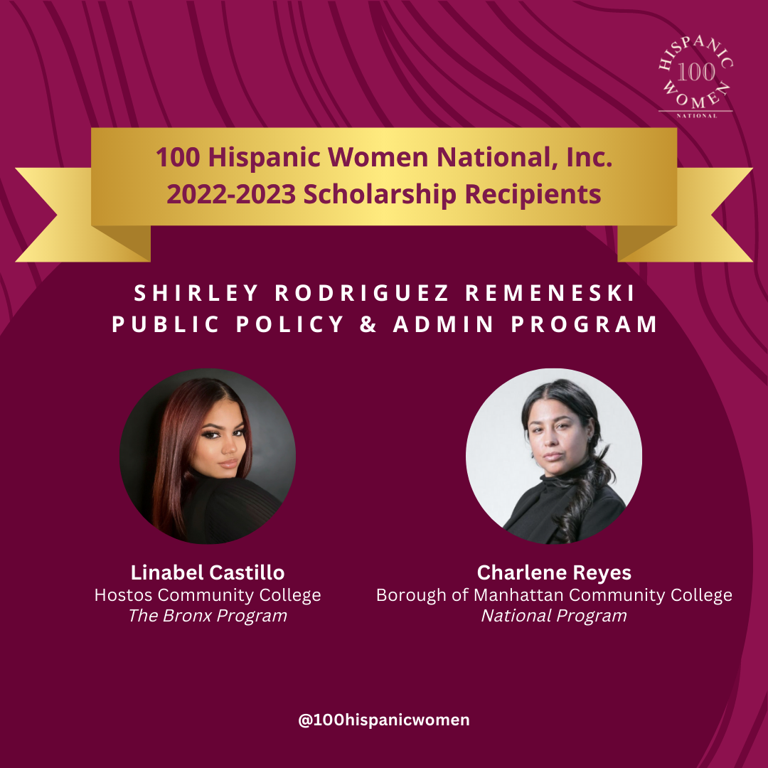 A flyer and poster for Hispanic women on a white background
